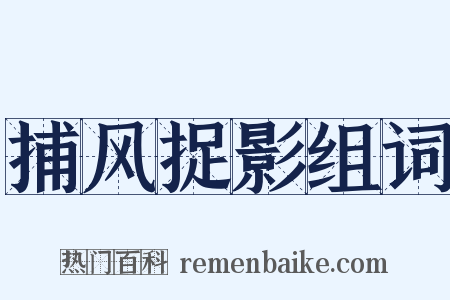捕风捉影组词是什么意思的图片